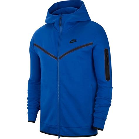 nike tech hoodie blauw